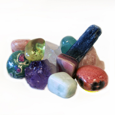 Variety of gemstones at Seeds of Wellness