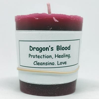 Dragon's Blood votive candle by Sacred Path Candles