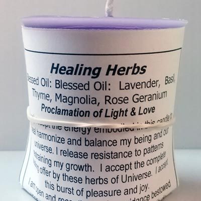 Healing Herbs votive candle by Sacred Path Candles