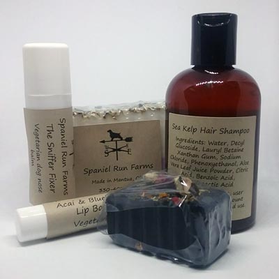 Natural skincare and hair products by Spaniel Runs Farm